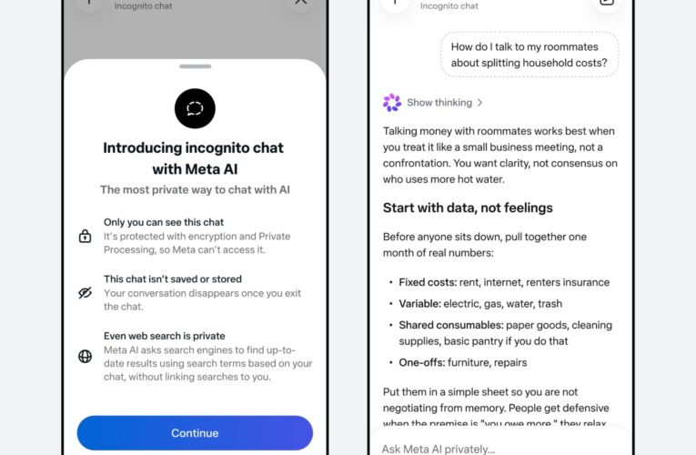 Introducing Incognito Chat with Meta AI: A completely private way to chat with AI