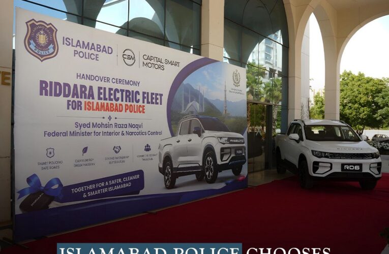 Islamabad Police Adds RIDDARA All Electric Pickups in Push for Greener Fleets