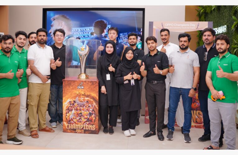 OPPO Celebrates Peshawar Zalmi’s PSL 2026 trophy with Zalmi Players and fans at OPPO Peshawar Flagship Store